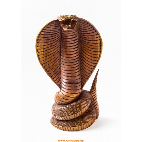 Kobra rózsafa faragott szobor - 33 cm