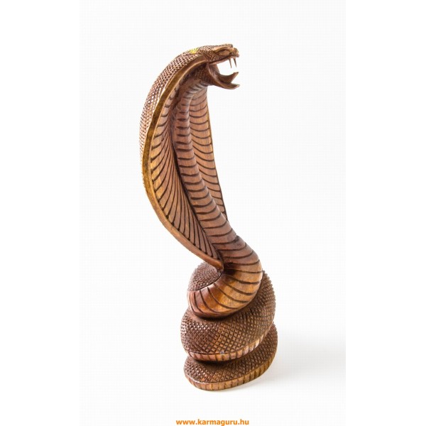 Kobra rózsafa faragott szobor - 33 cm