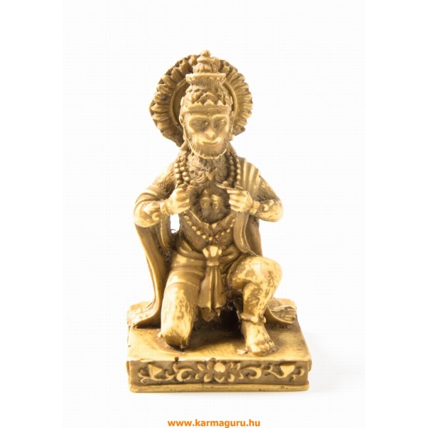 Hanuman csont színű rezin szobor - 10 cm