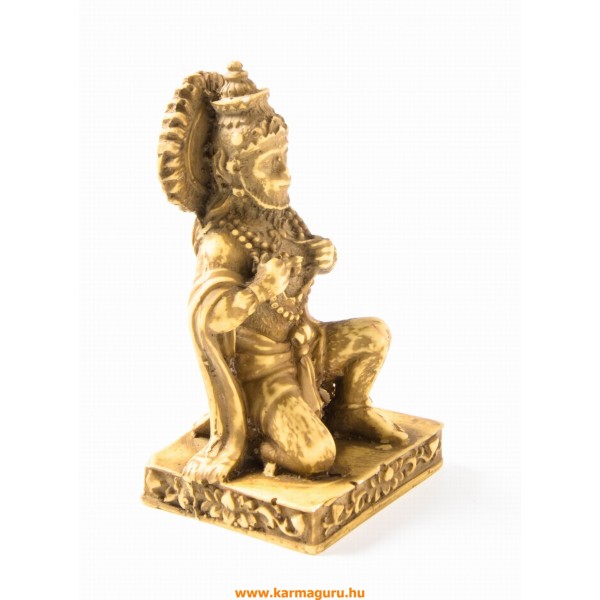 Hanuman csont színű rezin szobor - 10 cm