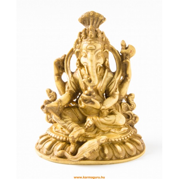 Ganesha, csont színű rezin szobor - 12,5 cm