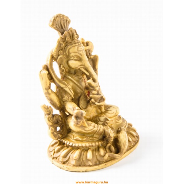 Ganesha, csont színű rezin szobor - 12,5 cm