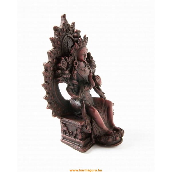 Maitreya Buddha szobor rezin vörös színű - 14 cm