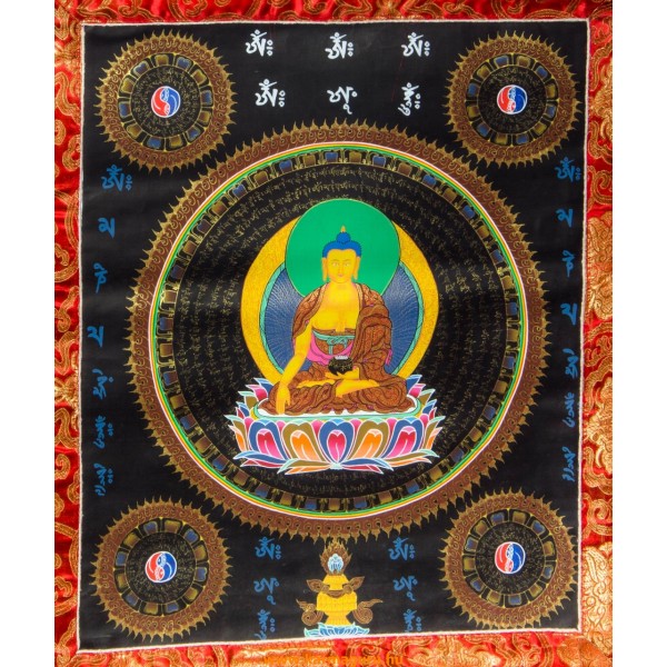 Shakyamuni Buddha thanka - prémium minőség