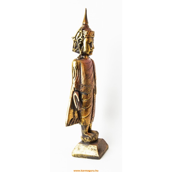 Álló Buddha fa faragott szobor - 55 cm 