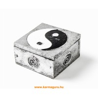 Ezüst fa karkötő doboz Jin-jang 