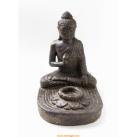Buddha kő szobor, mécsestartó - 30 cm
