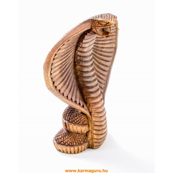 Kobra rózsafa faragott szobor - 15 cm