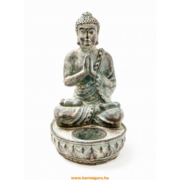 Imádkozó Buddha mécsestartó 