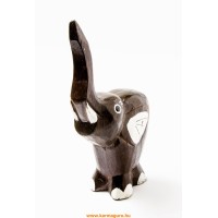  Fa elefánt, barna nagy - 19 cm 