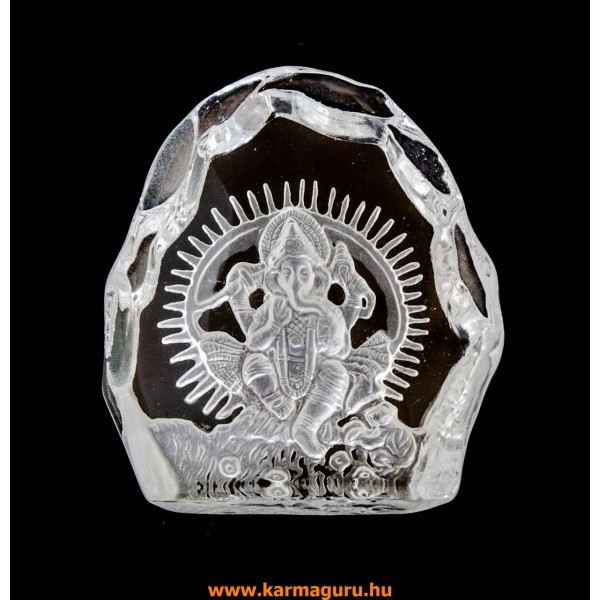 Ganesha üveg szobor, asztali dísz