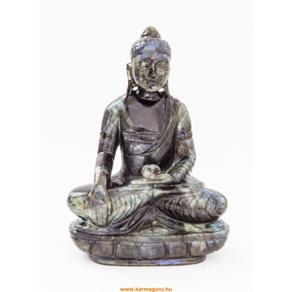Buddha labradorit kristály szobor - 19 cm