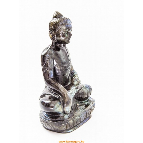 Buddha labradorit kristály szobor - 19 cm