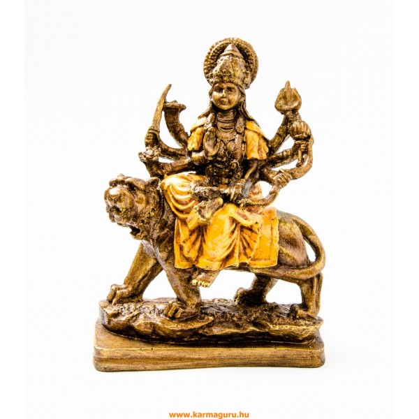 Durga istennő szines rezin szobor - 23 cm