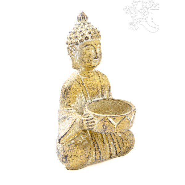 Buddha mécsestartó - 14 cm