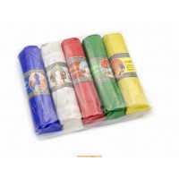 5 tibeti isten füstölő egyben, imazászló színekben, mártott papírban
