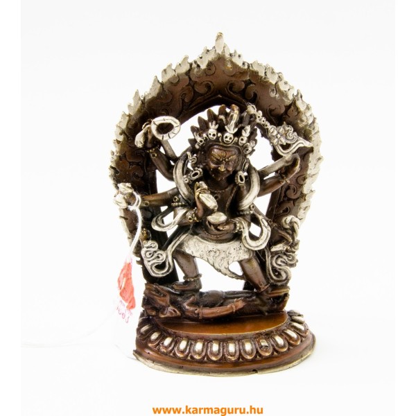 Mahakala réz szobor prémium minőségű, barna-ezüst - 13 cm