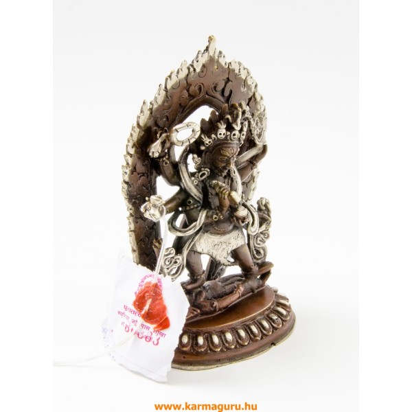 Mahakala réz szobor prémium minőségű, barna-ezüst - 13 cm