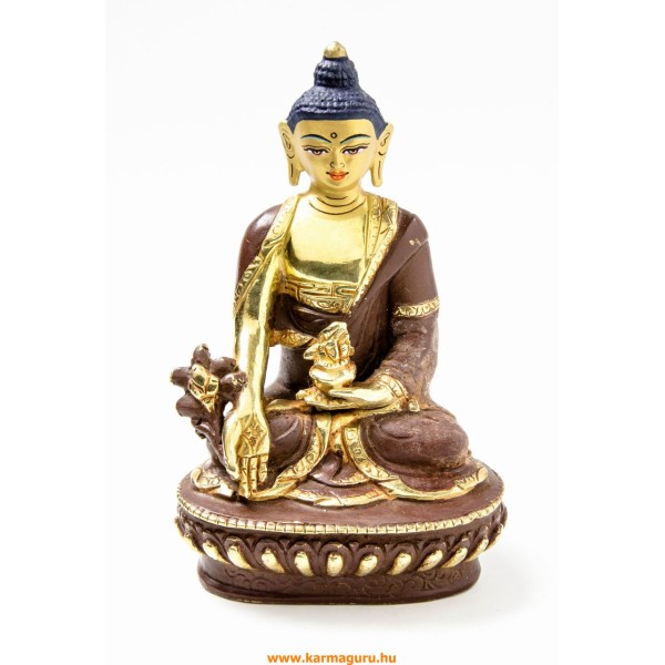 Gyógyító Buddha aranyozott szobor - 16 cm