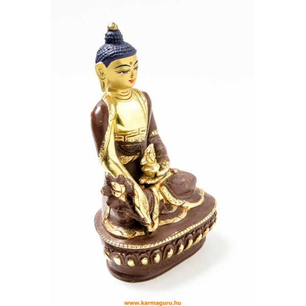 Gyógyító Buddha aranyozott szobor - 16 cm