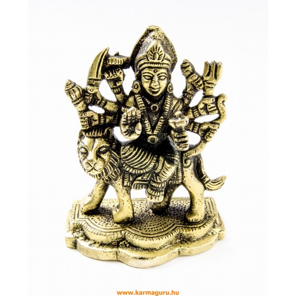Durga istennő réz szobor - 9 cm