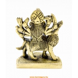 Durga istennő réz szobor - 9 cm