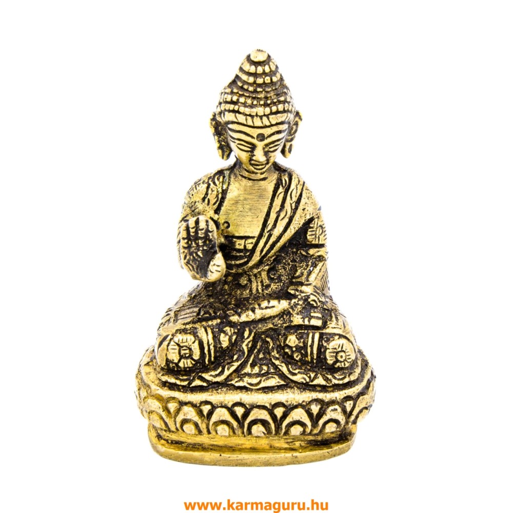 Áldó Buddha réz szobor - 8cm