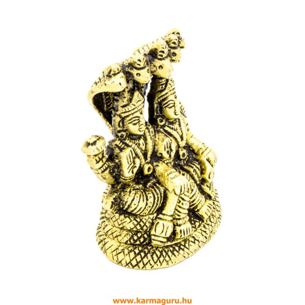 Vishnu és Laxmi réz szobor - 8 cm