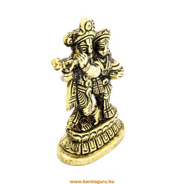 Radha Krishna réz szobor - 9 cm