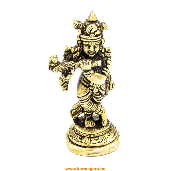 Krishna réz szobor - 10 cm