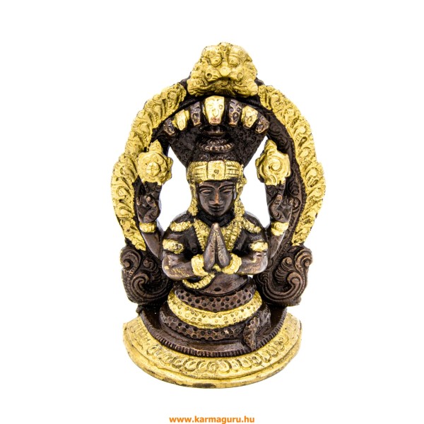 Patanjali (a jóga atyja) réz szobor, arany-bronz - 13 cm