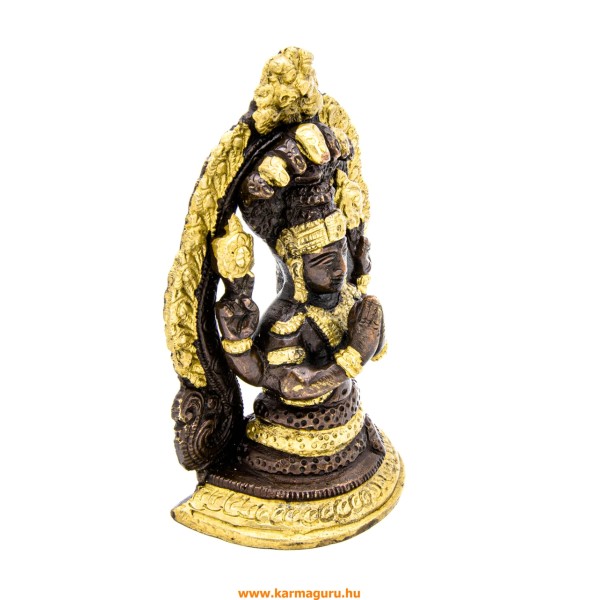 Patanjali (a jóga atyja) réz szobor, arany-bronz - 13 cm