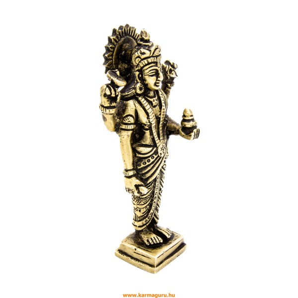 Álló Laxmi (Lakshmi) réz szobor - 15 cm