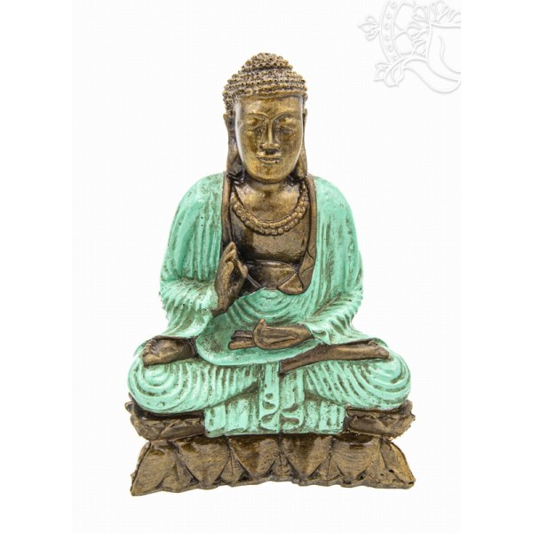 Áldó Buddha színes rezin szobor - 25 cm