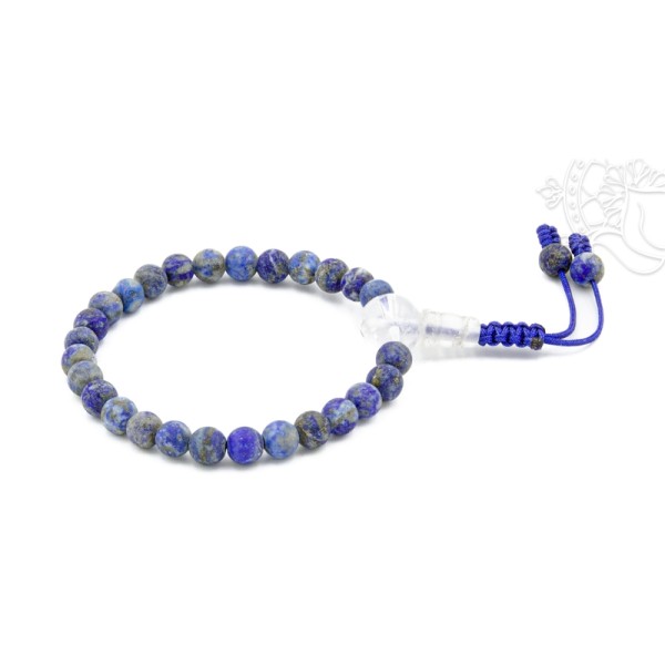 Lápisz lazuli matt csukló mala, állítható - a gyógyító gondviselés köve