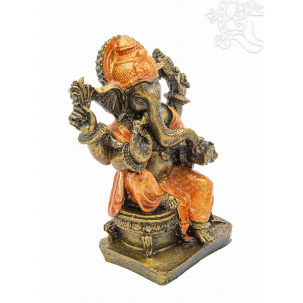 Ganesha színes rezin szobor - 15 cm