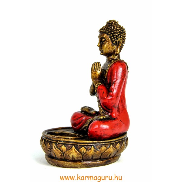 Imádkozó Buddha mécsestartó 