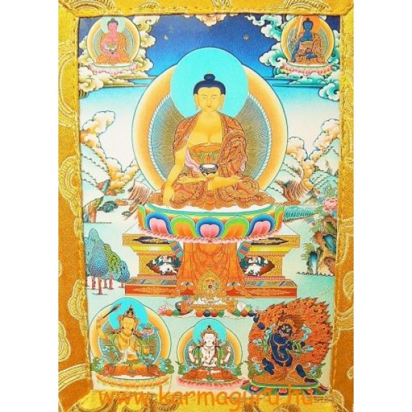 Shakyamuni Buddha thanka jellegű falikép