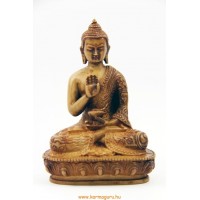 Áldó Buddha csont színű rezin szobor - 13,5
