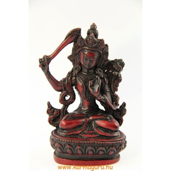 Manjushri szobor  vörös színű - 10 cm