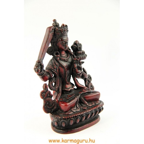  Manjushri szobor  vörös színű - 11 cm