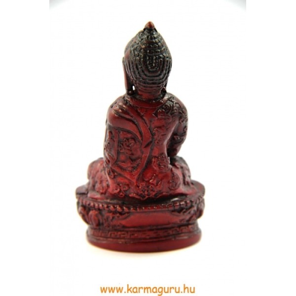 Buddha Shakyamuni szobor rezin vörös - 9 cm