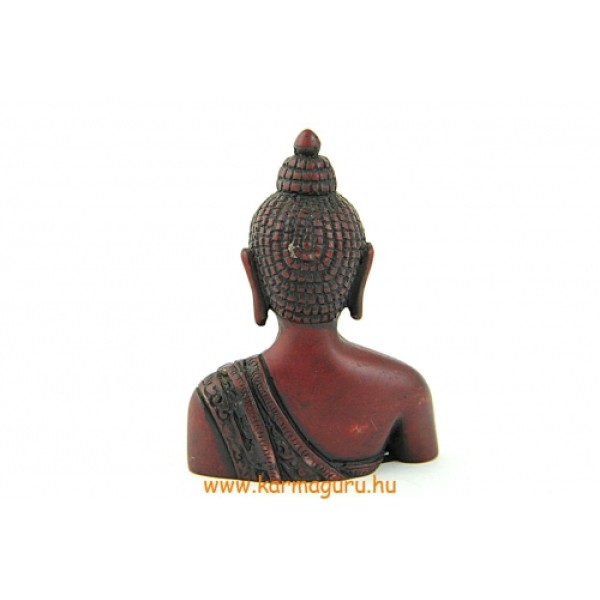 Buddha mellplasztika vörös színű - 10 cm