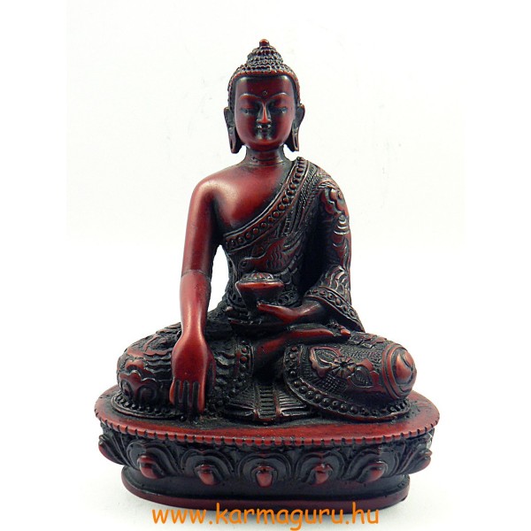 Buddha Shakyamuni szobor rezin vörös - 13,5