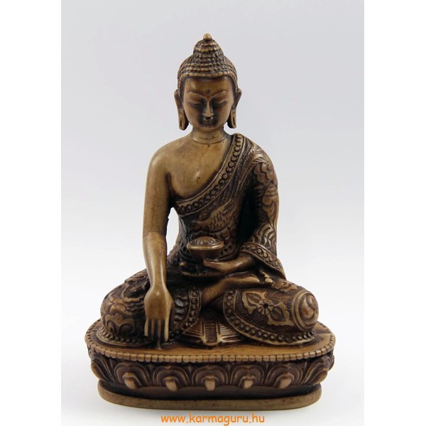 Buddha Shakyamuni szobor rezin csont színű- 13,5