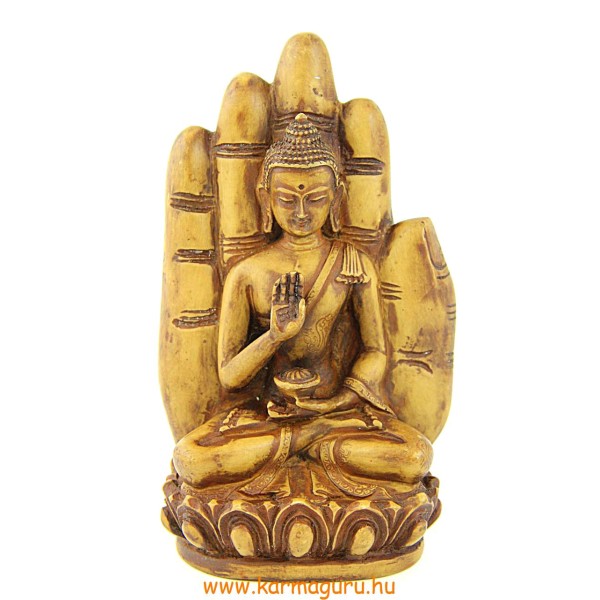 Áldó Buddha kézben csont színű - 16 cm