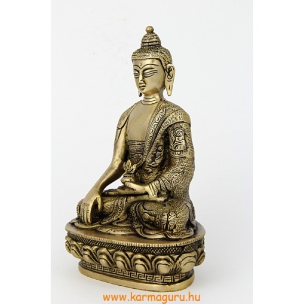 Shakyamuni Buddha szobor réz, matt sárga- 21 cm