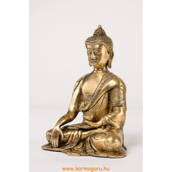 Shakyamuni Buddha réz, alj nélkül, matt sárga 20 cm
