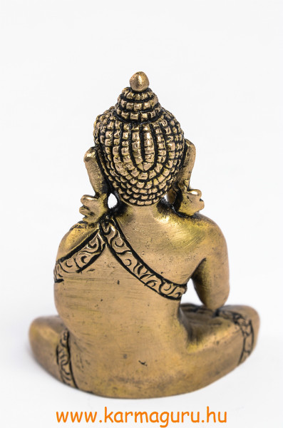 Áldó Buddha szobor réz, alj nélkül, matt sárga - 8 cm