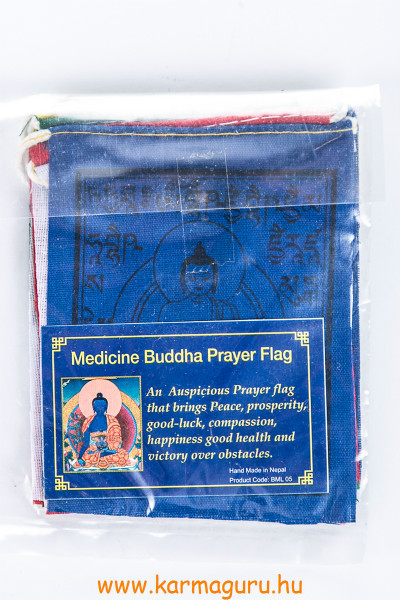Mini tibeti Gyógyító Buddhás imazászló 